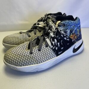 Nike Kyrie‎ 2 GS Effect Black Multi Color Sail Tie Dye Size 6.5Y, Women's 8